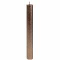 Floristik24 Kartiokynttilät yksiväriset kuparimetalliset 34mm×240mm 4 kpl