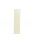 Yksiväriset kermanväriset kynttilät, 34 mm x 240 mm, 4 kpl | Floristik24.fi