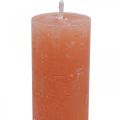 Floristik24 Oranssin persikan läpi värjätyt kynttilät 34×240mm 4kpl