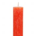 Oranssinväriset kartiokynttilät 34 mm x 300 mm 4 kpl | Floristik24.fi