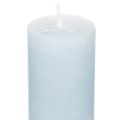 Sininen kartiokynttilä kynttilänjalkoihin ja pöytäkoristeeseen, 34x240mm, 4 kpl | Floristik24.fi