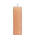 Floristik24 Kartiokynttilät yksiväriset Persikka kynttilät oranssi 34×300mm 4kpl