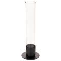 Floristik24 Kartiomainen kynttilänjalka lasisylinterillä. Yksinkertainen ja ajaton. 31 cm