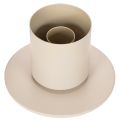 Moderni kartiomainen kynttilänjalka lasisylinterillä ja jalalla, 31 cm | Floristik24.fi