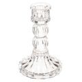 Floristik24 Läpinäkyvä kynttilänjalka, klassinen muotoilu, pöytäkoriste, 12 cm, 2 kpl