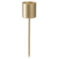 Floristik24 Kynttilänjalat tikulla, mattakulta, upotettavat, Ø24mm, 11cm, 16 kpl