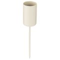 Floristik24 Metallinen kynttilänjalka varressa, beige, korkeus 11 cm, 4 kpl