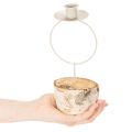 Kynttilänjalka koivupuisella jalustalla ja metallirenkaalla, 20 cm | Floristik24.fi