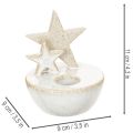 Keraamiset tähtikynttilänjalat, joulukoriste, 11 cm, 2 kpl | Floristik24.fi