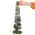Joulukuusikuvioinen kynttilänjalka, vihreä metalli, 45 cm | Floristik24.fi