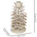 Männynkäpykuvioinen kynttilänjalka kartiokynttilöille, 17 cm | Floristik24.fi