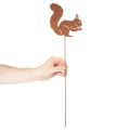 Puutarhakeppi orava ruoste koristekeppi kukkapenkkiin ja kukkaruukkuun 52cm 2kpl | Floristik24.fi