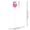 Puiset pöllönmuotoiset kukkakepit kukkakimppuihin ja ruukkuihin, 31 cm, 12 kpl | Floristik24.fi