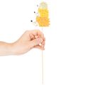 Koristeelliset puutarhavaarat - Värikäs siiliperhe - 34 cm, 12 kpl | Floristik24.fi