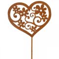 Kukkatulppa sydän puutarhakoriste patina Ystävänpäivä 10×8,5cm