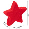 Pieni koristeellinen tähti, nukkakuvioinen sirontakoriste, 5 cm, 40 kpl | Floristik24.fi