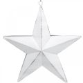Floristik24 Tähti ripustettavaksi, joulukuusenkoriste, metallikoriste Valkoinen 19,5×18,5cm