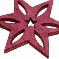 Floristik24 Hajakoristeinen tähti vaaleanpunainen, harmaa valikoima puuta 4cm 72p