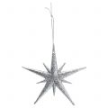 Floristik24 Kimalteleva tähti ripustettavaksi hopea 13cm 12kpl