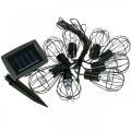 Floristik24 LED-aurinkokenno ketjun puutarha koristelu musta 350cm 8LED 8LED