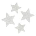 Floristik24 Scatter koriste tähdet valkoinen kiille 4-5cm 40p