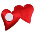 Floristik24 Koristeelliset sydämet liimapisteellä punainen 3cm 100p