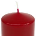 Floristik24 Pilarikynttilät punaiset kynttilät H100mm Ø50mm vanha punainen 12kpl