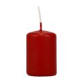 Floristik24 Pilarikynttilät punaiset Adventtikynttilät pienet vanhat punaiset 60/40mm 24kpl