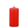 Floristik24 Pilarikynttilät punaiset adventtikynttilät kynttilät punaiset 100/50mm 24kpl