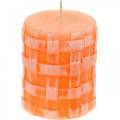 Floristik24 Pilarikynttilät Rustic Orange 80/65 kynttilä maalaismainen vaha kynttilät 2kpl