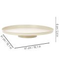 Koristeellinen metallinen kukkalautanen, pyöreä, 41 cm, pöytäasennus | Floristik24.fi