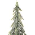 Tekokuusi, jääpinta, puisella jalustalla, talvikoriste, 60 cm | Floristik24.fi