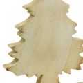 Floristik24 Deco Kuusipuu Puu Valkoinen pesty Pöytä Koriste Adventti 32×20×5,5cm