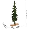 Koristeellinen joulukuusi puisella jalustalla, pöytäkoriste, joulu, 46 cm | Floristik24.fi