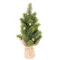 Floristik24 Tekokuusi juuttisäkissä, pieni pöytäkoriste, minijoulukuusi, 38 cm
