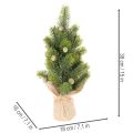 Tekokuusi juuttisäkissä, pieni pöytäkoriste, minijoulukuusi, 38 cm | Floristik24.fi