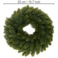 Keinotekoinen kuusenoksaseppele, vihreä, pyöreä, 50 cm | Floristik24.fi