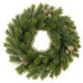 Floristik24 Keinotekoinen kuusenoksaseppele käpyillä oveen tai pöytään, 30 cm
