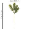 Keinotekoinen vihreä kuusenoksa talvikoristeisiin, 25 cm, 24 kpl | Floristik24.fi