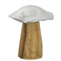 Floristik24 Pöytäkoristeet deco sieni metalli puu hopea puinen sieni H10cm