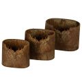 Floristik24 Metalliruukku, soikea, maalaismainen, peura, 3 kpl, 24 cm