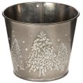 Floristik24 Metallinen istutusruukku kimaltelevilla kuusilla, 13 cm