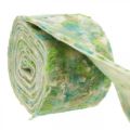 Floristik24 Ruukkuteippi, kevätkoristeet, huopateippi vihreä, sininen, valkoinen kirjava 15cm 5m