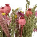 Floristik24 Kuivatut kukkakimppu Niittykukkakimppu Pinkki H50cm 140g
