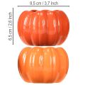 Keraaminen kurpitsa-ruukku, oranssi, Ø9,5 cm, korkeus 6,5 cm, 4 kpl | Floristik24.fi