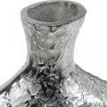 Floristik24 Koristeellinen maljakko metalli vasaralla kukkamaljakko hopea 24x8x27cm