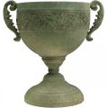 Floristik24 Vintage Cup Planter Metallinen maalaismainen pikari kahvoilla H26cm Ø19cm