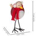 Koristeellinen lintuhahmo huivilla, talvikoriste, 11 cm, 4 kpl | Floristik24.fi
