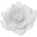Floristik24 Vaha ruusu valkoinen Ø10cm vahattu tekokukka 6kpl