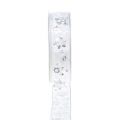 Floristik24 Joulunauha valkoinen lumihiutale hopea 25mm 20m